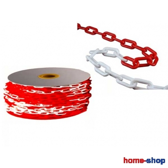 Πλαστική Αλυσίδα 6mm Άσπρη Κόκκινη