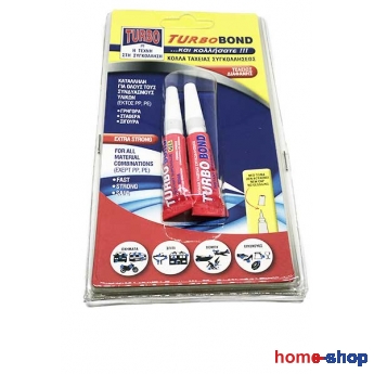 Κόλλα Στιγμής Turbo Bond 3gr+3gr Gel Δώρο