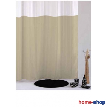 Κουρτίνα Μπάνιου Υφασμάτινη Dobblo Μπεζ με Τρουξ Import Hellas