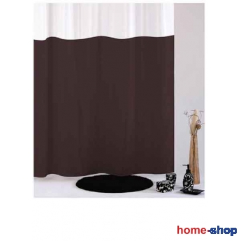 Κουρτίνα Μπάνιου Υφασμάτινη Dobblo Καφέ με Τρουξ Import Hellas