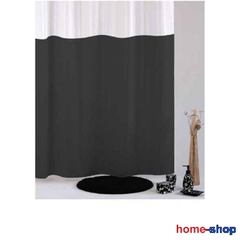 Κουρτίνα Μπάνιου Υφασμάτινη Dobblo Γκρι με Τρουξ Import Hellas