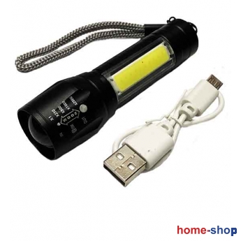 Φακός Mini Led USB Επαναφορτιζόμενος