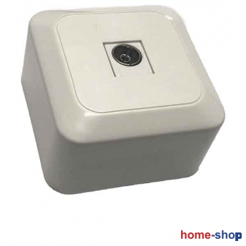 Επίτοιχη πρίζα τηλεόρασης TV ομοαξονική λευκή