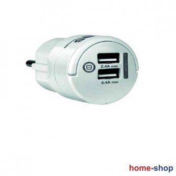 Φορτιστής Τηλεφώνου SAS Λευκός με 2 USB