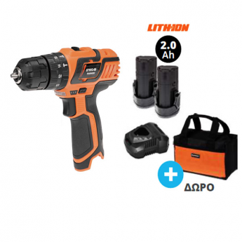 Δράπανο Κρουστικό Mini Επαναφορτιζόμενο με 2 μπαταρίες 12V 71012-22S