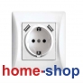 Πρίζα σούκο με 2 εξόδους USB LINEME