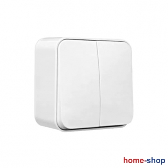 LINEME Διακόπτης Εξωτερικός Διπλός A/R Λευκός S series IP22 50-00304-1