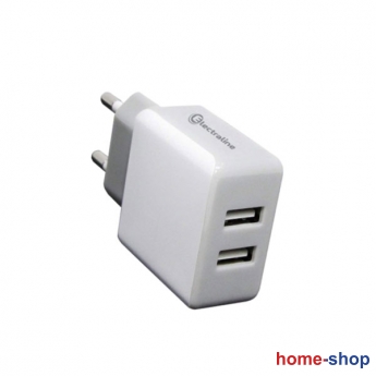Electraline 70062 Φορτιστής USB 2 θυρών, 5V/6A, Max Output 3.4A