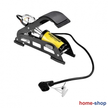 F.F. Group Τρόμπα Ποδιού Μονή Με Μεταλλικό Μανόμετρο 7Bar 45508