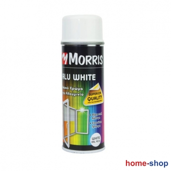 Morris Σπρέυ Βαφής Ακρυλικό Αλουμινίου Άσπρο 200ml Ral 9016 400ml