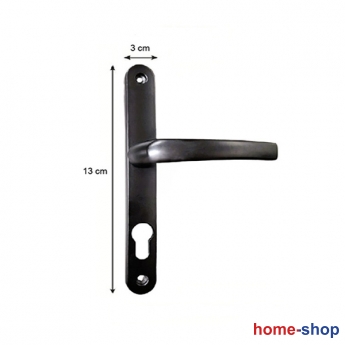 Πόμολα Ελατηρίου Αλουμινίου Πλάκα Φιξ Μαύρο Import Hellas