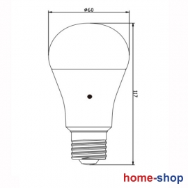 ΛΑΜΠΑ LED SMD A60 9W E27 3000K ΜΕ ΑΝΙΧΝΕΥΤΗ ΜΕΡΑ-ΝΥΧΤΑ 220-240V 810lm UNIVERSE
