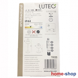Lutec Lora Επιτραπέζιo επαναφορτιζόμενο Φωτιστικό LED Εξωτερικού Χώρου 2.5W με Θερμό Λευκό Φως IP44 Πράσινο