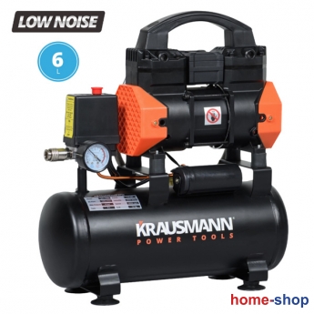 KRAUSMANN 6720 Αεροσυμπιεστής μονομπλόκ χωρίς λάδι low noise 6L 1.5hp/8bar