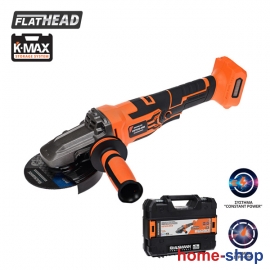 Krausmann U87620-00CB Γωνιακός τροχός Ø125 χαμηλού προφίλ με ρυθμιζόμενες στροφές επαναφορτιζόμενος